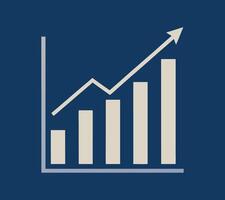 Financial Growth Chart Upward Trend, Progress, Success, Statistics, Data vector