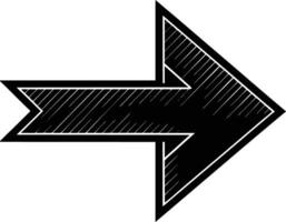 Black Arrowhead Graphic Design Element Right Direction Pointer vector