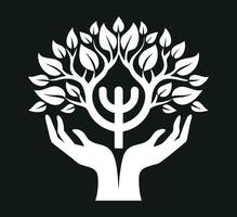 Tree of Life Symbolism Hands Protecting Natures Growth vector