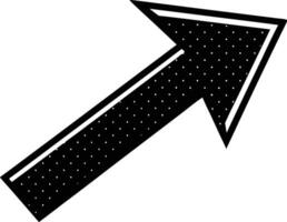 Black Diagonal Arrow Upward Direction Pointer Graphic Design Element vector