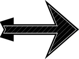 Black Arrowhead Directional Graphic Design Element Symbol vector