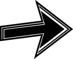 Bold Black Arrow Graphic Design Element Right Direction vector