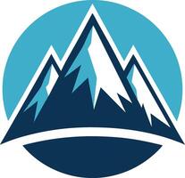Majestic Mountain Peaks Natures Icon, Adventure Symbol vector