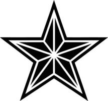 Bold Black Star Graphic Design Element, EightPointed, Geometric vector