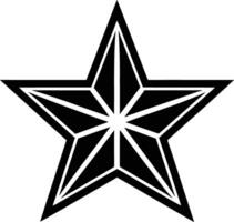 Black EightPointed Star Geometric Design Graphic Symbol vector