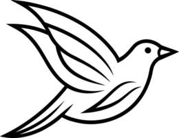 Stylized Bird Design Flight, Peace, Freedom, Simplicity, Elegance vector