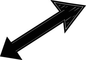 Black DoubleHeaded Arrow Graphic Design Element vector