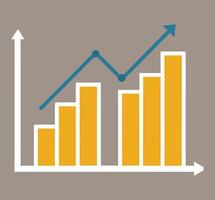 Positive Growth Trend Bar Graph Showing Financial Success vector