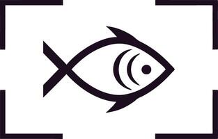 Stylized Fish Icon Simple, Black, Graphic, Design, Element, Image, Symbol, Illustration, Art vector