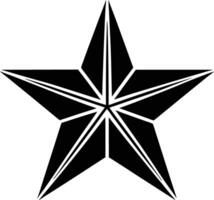 Black EightPointed Star Symbol, Icon, Design, Graphic, Art, Shape, Geometry, Sharp, Points, Pattern vector