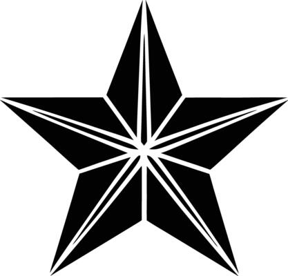 Black EightPointed Star Shape Design Graphic Symbol Icon