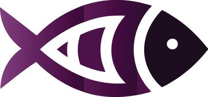 Abstract Purple Fish Icon Modern Graphic Design, Elegant Symbol vector