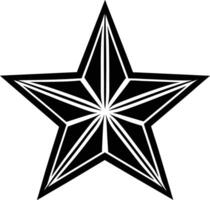 Black EightPointed Star Graphic Design Element Symbol vector