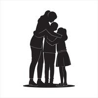 Silhouette of Friendship and Unity vector