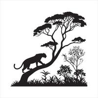 Minimalist Leopard Silhouette Collection in EPS vector