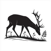 Minimalist Deer Silhouette Collection EPS Format vector