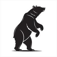 High-Quality Bear Silhouettes on White Background vector
