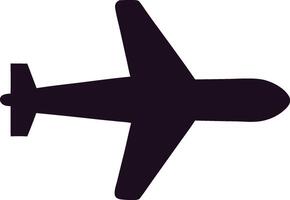 Simple Airplane Silhouette Travel, Flight, Journey, Aviation Icon vector