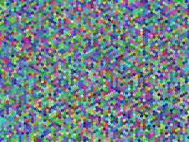A vibrant, colorful mosaic of hexagonal tiles arranged randomly, featuring a mix of bright and pastel hues that create a dynamic and lively visual pattern. vector