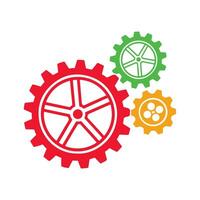 Simple gears icon for industrial and technological uses. vector
