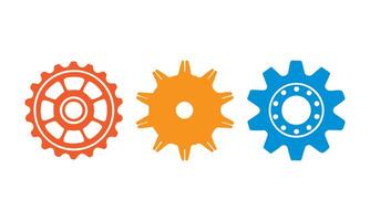 Gear cogwheel icons for industrial and mechanical themes. vector