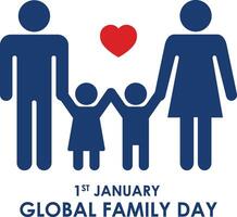 Global family day celebration concept vector