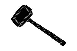 Sledgehammer silhouette design vector