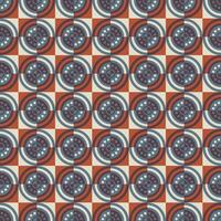 Seamless retro-style background with circles, flat illustration. A cover made of geometric shapes for web design, tiles, ceramics, covers, wrapping paper, textiles. vector