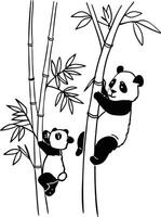 Panda coloring pages panda coloring pages vector