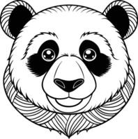 Panda bear coloring pages vector