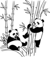 Panda coloring pages panda coloring pages vector