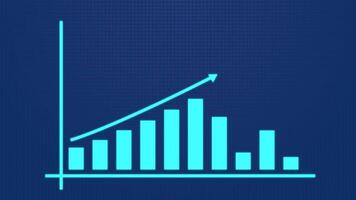 Abstract Rising Business Progress Graph Animation video