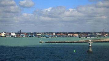Light blue basin of the port of Trelleborg photo