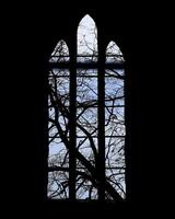 High contrast shot of a church window photo