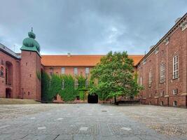 Courtyard of Stockholms City Hall in Sweden photo
