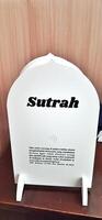 White board sutrah used for the barrier of people praying on the carpet of the mosque photo