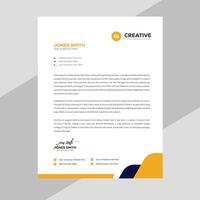 Modern Elegant Letterhead Template Design in Minimalist Style vector