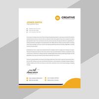 Elegant Letterhead Template Design in Minimalist Style vector