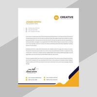 Letterhead Template Design in Minimalist Style vector