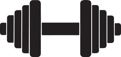 Dumbbell Silhouette icon on white background vector