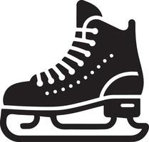 Ice skating silhouette icon illustration vector