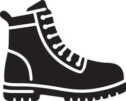 Black boot icon on white background vector