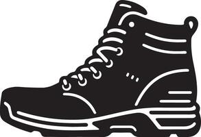 A black and white illustration of a boot vector