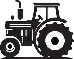 Tractor silhouette on white background vector