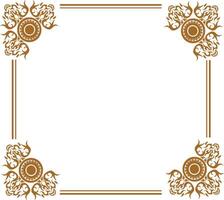 An ornate frame with a floral pattern vector