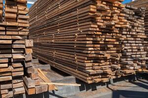 Warehouse with various types of timber photo