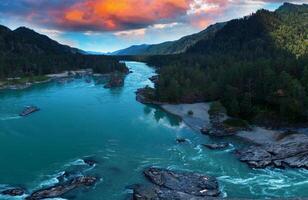 Aerial view of Katun river photo