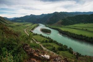 Katun river, in the Altai mountains photo