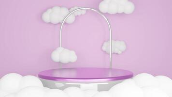 3d rendering of minimal scene of blank podium with Valentine's Day theme or beauty ads and healthy promotion video