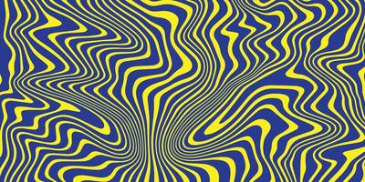 Retro Psychedelic Wavy Trippy Pattern. Background of an Abstract Swirl vector